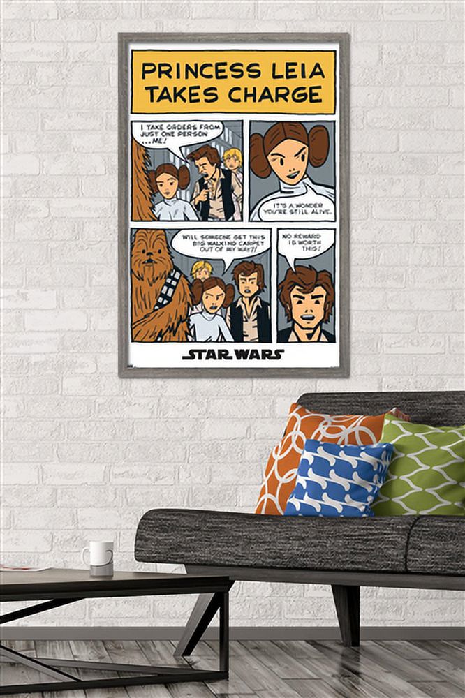 Star Wars: A New Hope - Comic Panel Wall Poster, 22.375" x 34", Framed