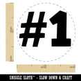 thumbnail image 2 of #1 Number One Fun Text Self-Inking Rubber Stamp Ink Stamper - Yellow Ink - Medium 1 Inch, 2 of 7