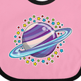 thumbnail image 4 of Inktastic Planet Saturn with Stars Boys or Girls Baby Bib, 4 of 4