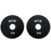 Micro Gainz 5LB Steel Olympic Weight Plates 2 Piece-For Olympic Barbells, Made in the USA