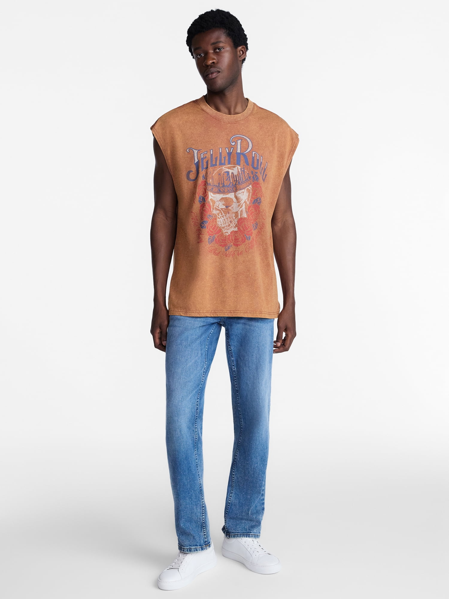 Jelly Roll Men's and Big Men's Muscle Tank Top, Sizes XS-5XL