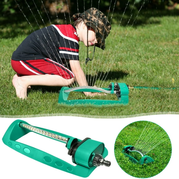 EGNMCR Plastic Aluminum Tube 15 Spray Holes Automatic Sprinkler Garden Lawns With Nozzle Swings Sprinkler a sprinkler