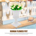 thumbnail image 4 of HLONK Plastic Urn Flower Pot Roman Planter Pots Urn Decoration (White), 4 of 6