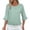 Green, variant on Luvrsol Womens Tops 3/4 sleeve Cotton and Linen Shirt Casual Solid T-shirt Top, Size S-2XL