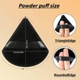 thumbnail image 2 of 12-Pack Triangular Powder Puffs — Velvety-Soft Setting Puffs (Face-Specific) | Reusable Wedge-Shaped Beauty Sponges (Ideal for Contouring & Blush),Blac-White, 2 of 7