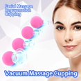 thumbnail image 3 of Juego de 4 ventosas faciales de cristal, ventosas de silicona para masaje, juegos de terapia linfática anticelulítica para ojos, cara y cuerpo... (rosa), 3 of 5