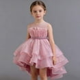 thumbnail image 2 of JCCXIN Girl Dress Puffy Gown Sleeveless Gown With Train For Pageant Performance Recital Party Wedding Toddler Girl Clothes 3-4 Years, 2 of 7