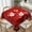 Red Love, variant on Fall Tablecloth 60x60 Inch Square Autumn Thanksgiving Plaid Table Cloth Wrinkle Resistant Rustic Tablecloth for Holiday Kitchen Dining Room Party Indoor Outdoor