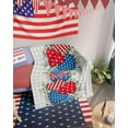 thumbnail image 2 of Eucalyptus 4th of July Throw Blankets, Patriotic American Flag Stars Soft Fleece Blanket Decorative for Home Sofa Couch Chair Living Bedroom,40x50 Inches, Grey Gingham, 2 of 6