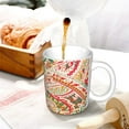 thumbnail image 3 of Yiaed Indian Paisley 1 Print Ceramics Coffee,Large Handle Design,Extra Large Tea and Coffee Cup for Office and Home Mugs, 3 of 6