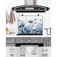 thumbnail image 5 of nqOlkjepod Large Induction Cooktop Protector Mat 36"x21", Navy Blue Flowers Stove Top Covers for Electric Stove, Summer Pastoral Botanical Decorative Stove Burner Cover Mats, Glass Top Stove Cover, 5 of 8