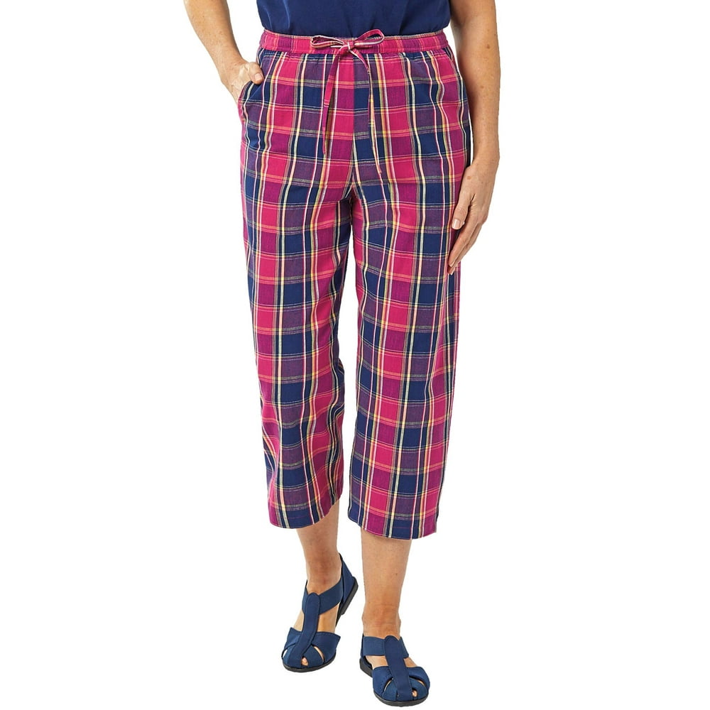 Cotton Plaid Capris