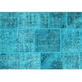 thumbnail image 1 of Ahgly Company Indoor Rectangle Patchwork Light Blue Transitional Area Rugs, 3' x 5', 1 of 4