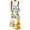 Yellow, variant on Pntutb Best Womens Sleeveless Dress With Striped Floral Print Casual Long Maxi Dresses