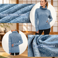 Women's Grayish Blue Small Running Fleece Pullover with Thumb Holes and ...