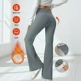 thumbnail image 7 of Yuanlook Women's Stretch Slim Flare Bootcut Pants, Thick Fleece Lined High Waist Daily Winter Casual Pants S-XXL, 7 of 7