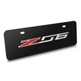 thumbnail image 2 of Chevrolet Corvette C7 Z06 3D Logo 12" x 4.25" European Look Black Half-Size Stainless Steel License Plate, 2 of 5