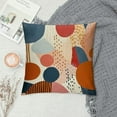 thumbnail image 2 of COMIO  Modern Geometric Abstract Pillow Covers Mid Century Minimalist Art Aesthetic Navy Blue Burnt Orange Throw Pillowcases for Couch Sofa Bedroom Home Party Supply Decorations, 2 of 5