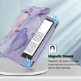 thumbnail image 4 of Fintie Case for 6" Kindle 11th Generation 2024/2022 Release - Book Style Folio Shockproof Cover with Auto Sleep/Wake, Lilac Marble, 4 of 7