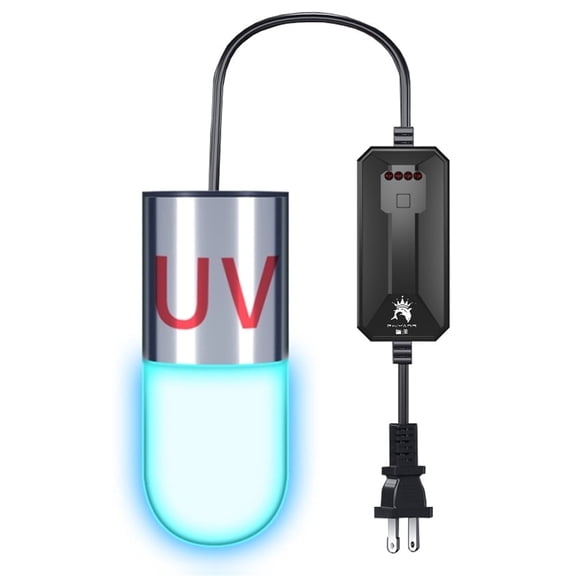 KSY Aquatics 3W UV Sterilizer Light with Timer, Submersible Algae Control Lamp for Aquarium Filter Sump
