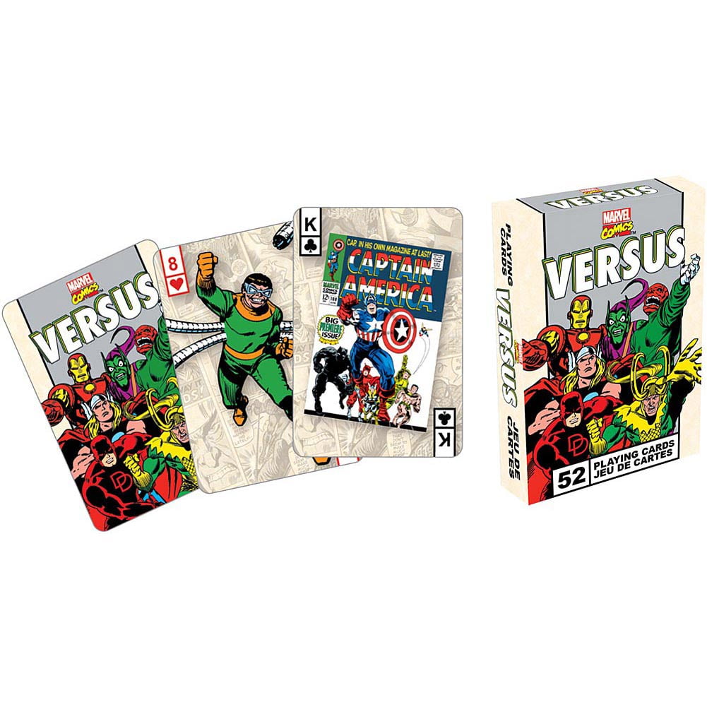 Retro Marvel Comics Versus Playing Cards, Cartoons Comics by NMR Calendars