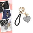 thumbnail image 2 of Elegant Diamonds Encrusted Heart Keyring Crystal Keychain for Trendy Women Girl, 2 of 20