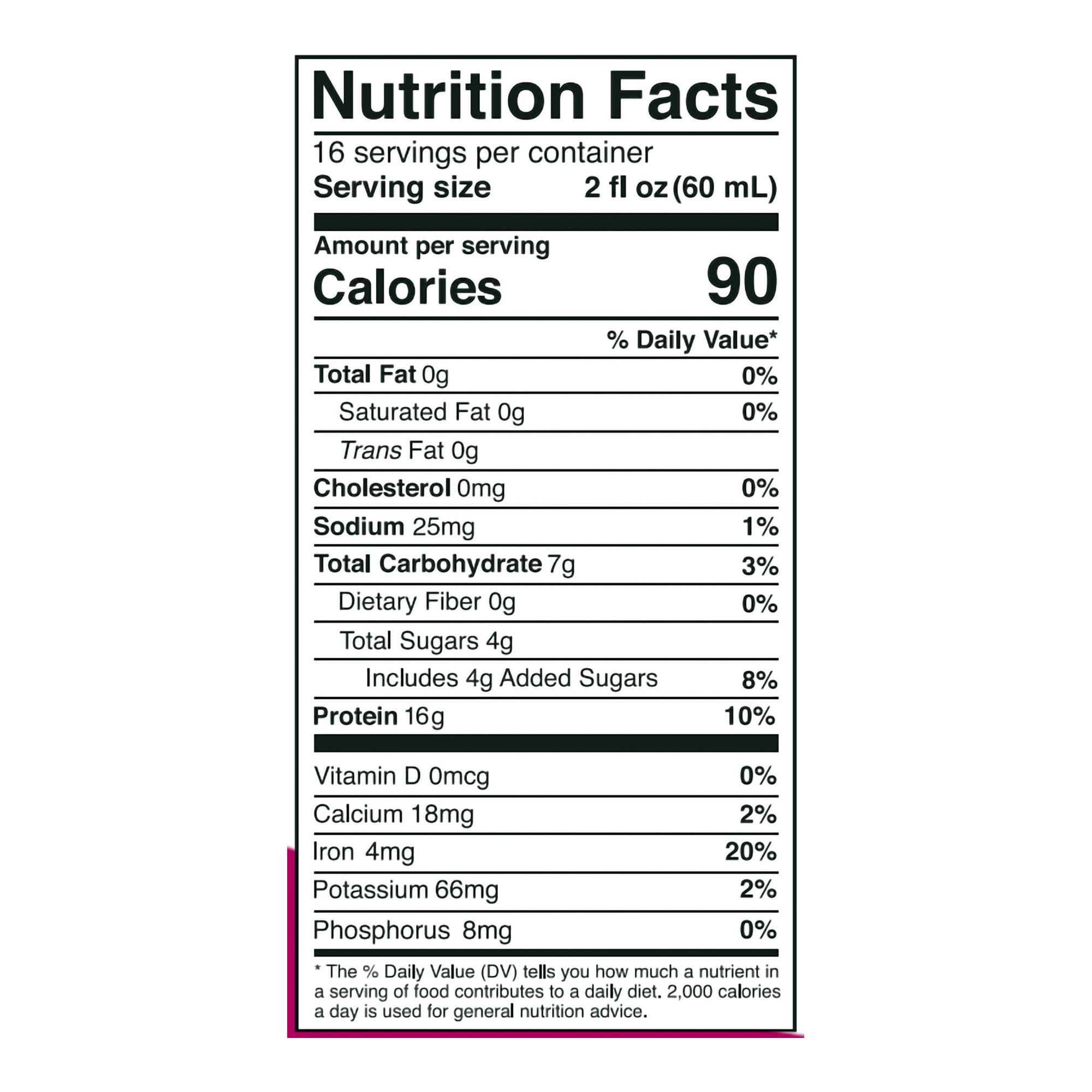 Vidafuel Concentrated Protein Shot - 16g of Protein per 2oz. - Collagen & Whey Protein Drink, No Artificial Sweeteners, 32 fl oz. - Berry, 1 Ct