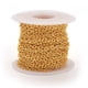 thumbnail image 2 of Iron Textured Cable Chains Unwelded with Spool Oval Golden 4x3x1mm about 32.8 Feet(10m)/roll, 2 of 2