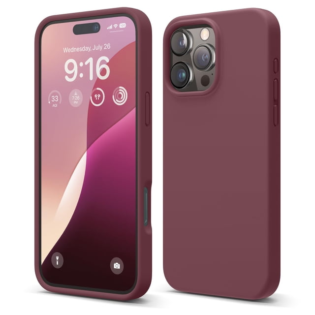 Funda de teléfono Elago compatible con iPhone 16 Pro Max Burgundy
