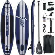 streakboard 11FT Inflatable Stand Up Paddle Board SUP Surfing Boards with Complete Kit, No Slip Deck, 6 Inches Thick