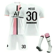 2021/22 PSG Away Youth Jersey MESSI NO.30 Sportswear Soccer Football Set