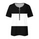 thumbnail image 5 of Blusa informal con cuello en V y manga corta con estampado de verano para mujer con estilo OAVQHLG3B Store  lin121212, 5 of 5