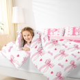 thumbnail image 4 of Homewish Letter P Monogrammed Queen Comforter Set,Cute Bow Tie Bedding Sets,Pink Loves Pattern Bedding Comforter Set For Girls,Microfiber Room Decorative Reversible,3 Pieces, 4 of 8