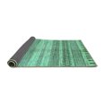 thumbnail image 2 of Ahgly Company Indoor Round Abstract Turquoise Blue Modern Area Rugs, 8' Round, 2 of 4