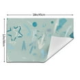 thumbnail image 3 of YFYANG Washable Heat-Resistant Placemats, 70% PVC/30% Polyester, Blue Star Geometric Art Kitchen Table Mat, 12" x 18" 1 Piece, 3 of 6