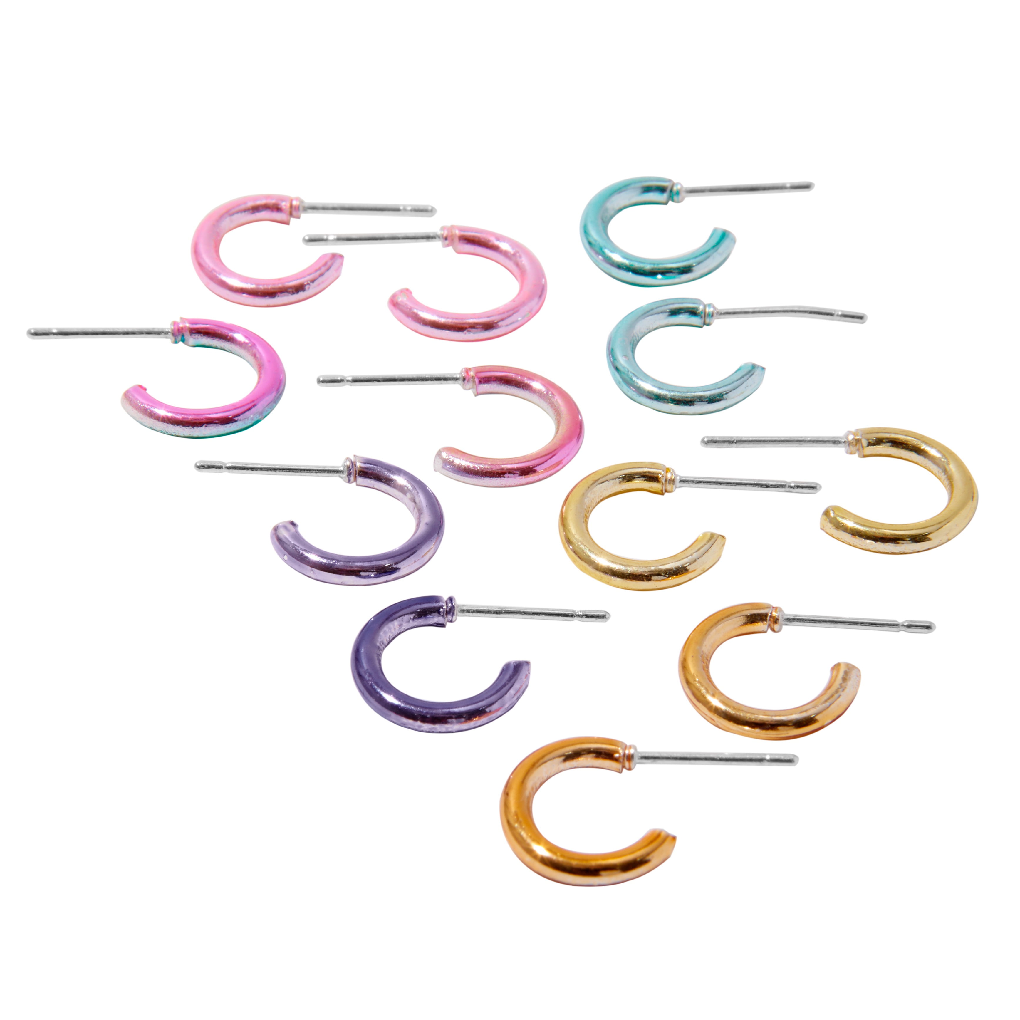 Claire's - Brandclub - Tween Girls Stackable Rainbow Mini Hoop