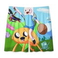 thumbnail image 3 of Adventure Time Characters Men's Pajama Pants Sleepwear Lounge Shorts Bottoms Summer Daily Cozy Soft Ice Silk Pajama Shorts Lightweight Home Beach Shorts, 3 of 8