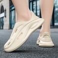 thumbnail image 4 of Rokment Men Women Lightweight EVA Wave Hollow out Clogs Slip on Slides Breathable Cushioned Platform Non Slip Mules Water Garden Shoes for Beach Pool Shower Walking Quick Drying, 4 of 6