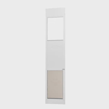 BENGPAOBA-Adjustable Dog Door for Sliding Glass Doors (75 7/8 - 80 11/16 ) - Durable Aluminum Frame with Tempered Glass Hinge Structure Flap and Secure Lock Perfect for Large Dogs