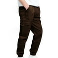 thumbnail image 3 of dazeni Big Boys School Uniform Pants Kids Dress Slacks Pants Elastic Classic Trousers with Pockets Brown, 3 of 6