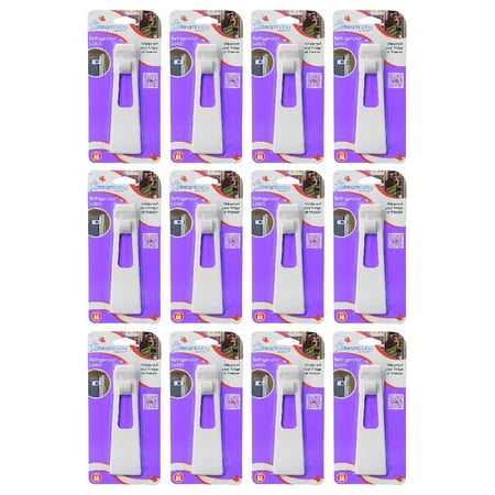 Dreambaby Refrigerator Appliance Latch Lock Fridge Freezer Safety Plastic White, 12-Pack