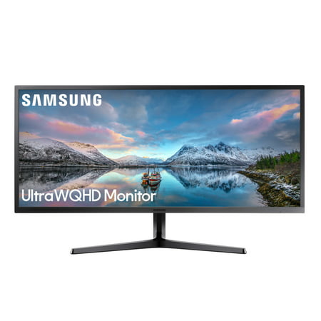 SAMSUNG 34" Class Flat LED Ultra WQHD Monitor (3,440 x 1,440) - 75Hz, 4ms Response, FreeSync, Display Port, HDMI (x2) - LS34J552WQNXZA