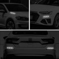 thumbnail image 4 of GHSDFBB 6Pcs 3D Strong Reflective Stripe Sticker for Car Fender Hood Bumper High-Intensity Night Visibility Reflective Decal Safety Warning Diamond Grade Carbon Fiber Universal for Car SUV (Whit, 4 of 7