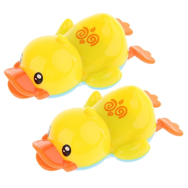 Juego de baño para bebé de 2 piezas con amarillo y bañera , juguete para piscina de agua para niños Macarena Wind Up Duck Toy