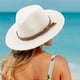 thumbnail image 1 of Sombreros de paja unisex, sombreros de á para el sol, visera para el sol, protección para niñas, sombrero bohemio de para , Blanco Macarena Sombrero Ala Ancha Paja, 1 of 7