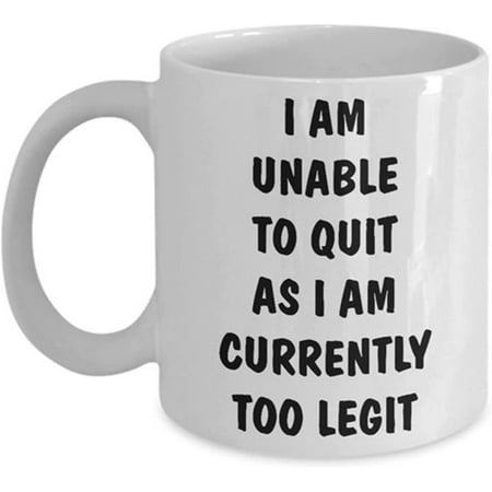 Too Legit Too Quit Coffee Mug | Funny Office Mug | Gift for Teacher | Gift  for Her |Song Lyrics Mug | Unique Funny Mug | Walmart Canada