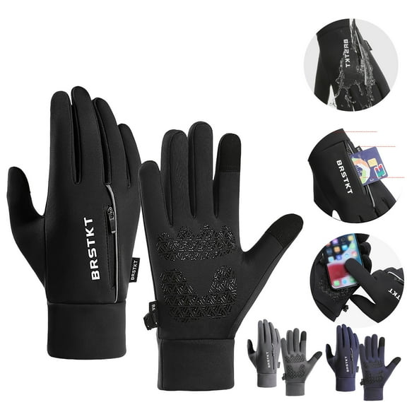 Moocorvic Winter Gloves for Men Women, Cold Weather Windproof Cycling Gloves with Touch Screen Fingers