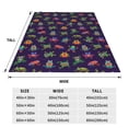 thumbnail image 3 of Honeii Mexican Frogs Print Fleece Blanket - Throw Blanket for Bed, Sofa, Couch, Camping, and Travel , Microplush Ultra Soft Warm Blanket-80"x60", 3 of 7