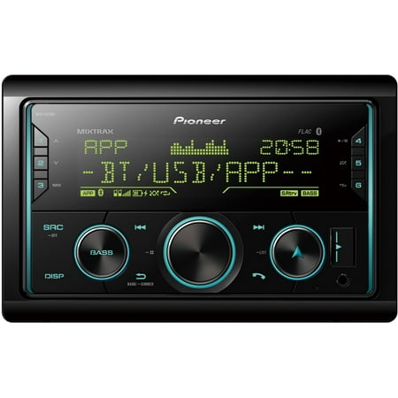 Pioneer MVH-S620BS Double-DIN In-Dash Digital Media Receiver with Bluetooth and SiriusXM Ready