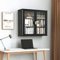 thumbnail image 5 of POLIHOME Display Wall Cabinet with Tempered Glass Doors，Storage Cabinet with Adjustable Shelves, 5 of 8